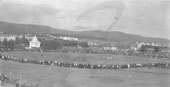 Площадь Свободы (бывшая Атамановская) перед первым "международным" матчем. Чита. 20 августа 1922 г. 