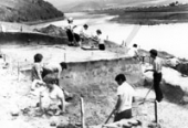 Раскопки поселения Куналей на р. Хилок. 1977 г.